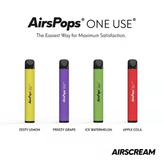Airscreem AirPops 5 600 800 puffs per stick. Amazing Vapes SA